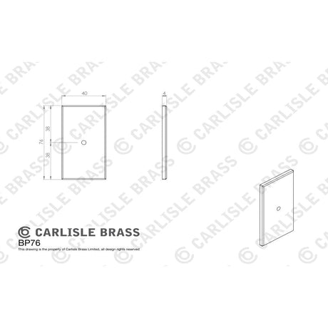 Carlisle Brass Cabinet Hardware Matt Black / Cabinet Knob on Backplate Carlisle Brass - Rectangular Cupboard knob Backplate