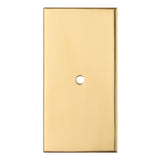Carlisle Brass Cabinet Hardware Polished Brass / Cabinet Knob on Backplate Carlisle Brass - Rectangular Cupboard knob Backplate