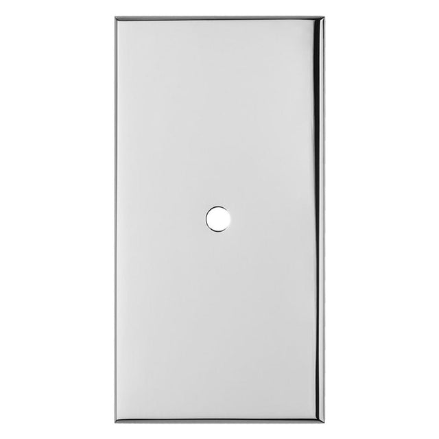 Carlisle Brass Cabinet Hardware Polished Chrome / Cabinet Knob on Backplate Carlisle Brass - Rectangular Cupboard knob Backplate