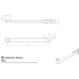 Carlisle Brass Window Furniture Polished Brass / Roller Arm Stay Carlisle Brass - Roller Arm Stay - Polished Brass