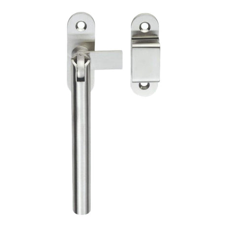 Carlisle Brass Window Furniture Satin Stainless Steel / No / Hook Plate Only Carlisle Brass - Round Casement Fastener in Stainless Steel Grade 316 - Stainles