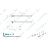 Carlisle Brass Window Furniture Satin Stainless Steel / 10"/250mm Carlisle Brass - Round Casement Stay 246mm Length Grade 316 - Stainless Steel