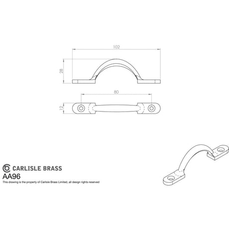 Carlisle Brass Window Furniture Polished Chrome / Sash Window Handle Carlisle Brass - Sash Handle - Polished Chrome