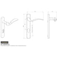 Carlisle Brass Door Furniture Polished Chrome / Multi Point Lock Set / 92mm c/c Carlisle Brass - Scroll Lever on Narrow Plate R/H - Polished Chrome
