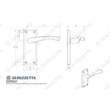 Carlisle Brass Door Furniture Matt Black / Latch Handles Carlisle Brass - Serozzetta Venti Lever on Latch Backplate - Matt Black