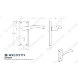 Carlisle Brass Door Furniture Matt Black / Std. Lock Handles Carlisle Brass - Serozzetta Venti Lever on Lock Backplate - Matt Black