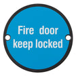 Carlisle Brass Door Furniture Matt Black / Signs Carlisle Brass - Signage Fire Door - Keep Locked - Matt Black