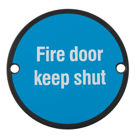 Carlisle Brass Door Furniture Matt Black / Signs Carlisle Brass - Signage Fire Door - Keep Shut - Matt Black