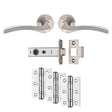 Carlisle Brass Door Furniture Satin Nickel/Polished Chrome / Handles, Hinges and Latch Pack Carlisle Brass - Sines Latch Pack - Ultimate Door Pack - Satin Nickel / Polished