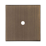 Carlisle Brass Cabinet Hardware Antique Brass / Cabinet Knob on Backplate Carlisle Brass - Square Cupboard knob Backplate