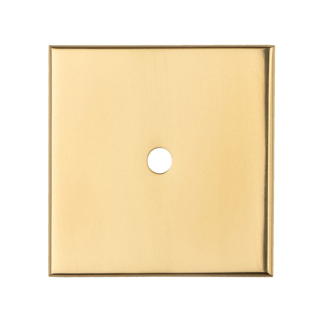 Carlisle Brass Cabinet Hardware Polished Brass / Cabinet Knob on Backplate Carlisle Brass - Square Cupboard knob Backplate