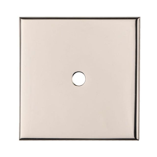 Carlisle Brass Cabinet Hardware Polished Nickel / Cabinet Knob on Backplate Carlisle Brass - Square Cupboard knob Backplate