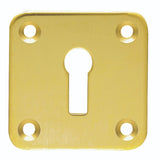 Carlisle Brass Door Furniture Polished Brass / Mortice Key Profile Escutcheons Carlisle Brass - Square Standard Profile Escutcheon - Polished Brass