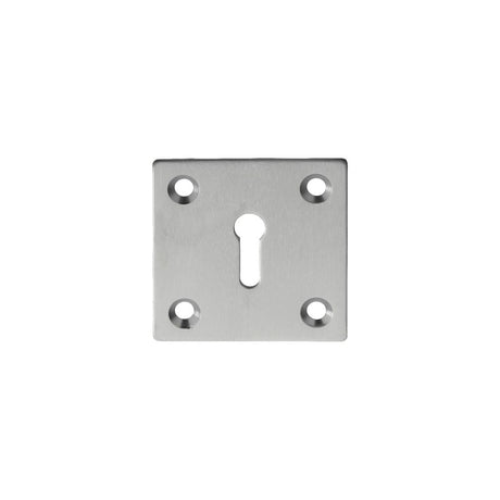 Carlisle Brass Door Furniture Satin Chrome / Mortice Key Profile Escutcheons Carlisle Brass - Square Standard Profile Escutcheon - Satin Chrome