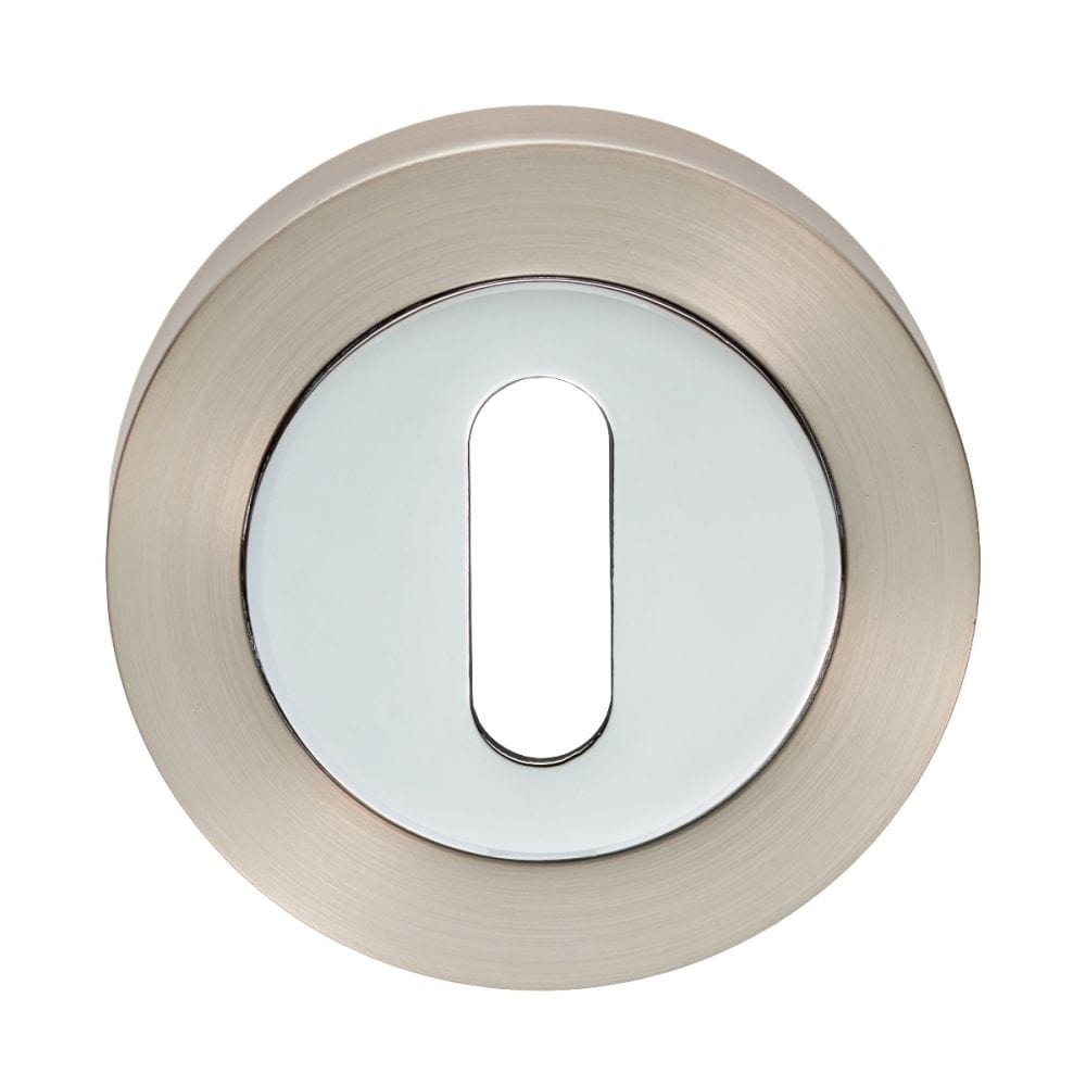 Carlisle Brass Door Furniture Satin Nickel/Polished Chrome / Mortice Key Profile Escutcheons Carlisle Brass - Standard Profile Escutcheon - Satin Nickel / Polished Chrome