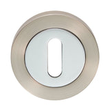 Carlisle Brass Door Furniture Satin Nickel/Polished Chrome / Mortice Key Profile Escutcheons Carlisle Brass - Standard Profile Escutcheon - Satin Nickel / Polished Chrome