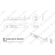Carlisle Brass Accessories Satin Chrome / Flush Bolts Carlisle Brass - Sunk Slide Flush Bolt - Satin Chrome