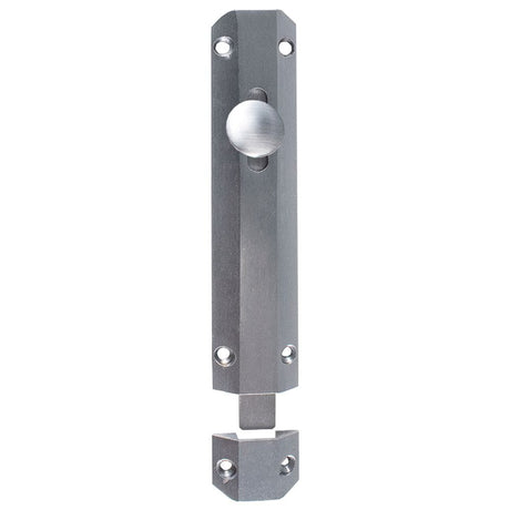 Carlisle Brass Accessories Satin Chrome / Straight Surface Bolts / 150mm / 6" Carlisle Brass - Surface Bolt 152mm - Satin Chrome