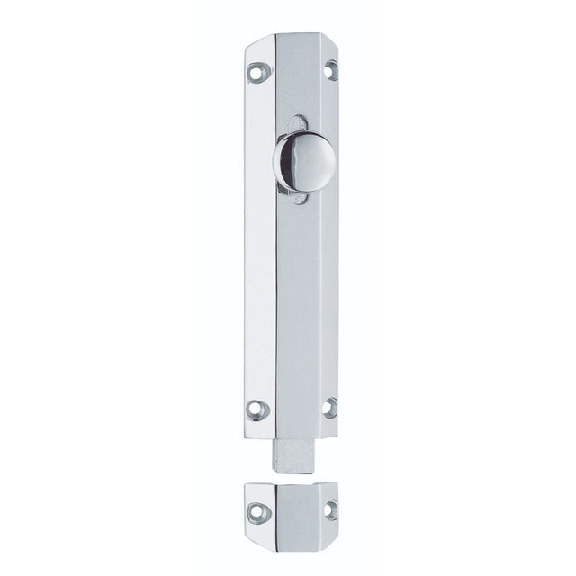 Carlisle Brass Accessories Polished Chrome / Straight Surface Bolts / 150mm / 6" Carlisle Brass - Surface Bolt 156mm - Polished Chrome