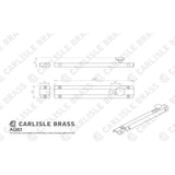 Carlisle Brass Accessories Polished Chrome / Straight Surface Bolts / 200mm / 8" Carlisle Brass - Surface Bolt 203mm - Polished Chrome