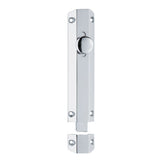Carlisle Brass Accessories Polished Chrome / Straight Surface Bolts / 200mm / 8" Carlisle Brass - Surface Bolt 203mm - Polished Chrome