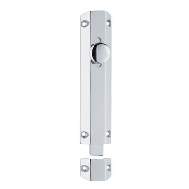 Carlisle Brass Accessories Polished Chrome / Straight Surface Bolts / 200mm / 8" Carlisle Brass - Surface Bolt 203mm - Polished Chrome