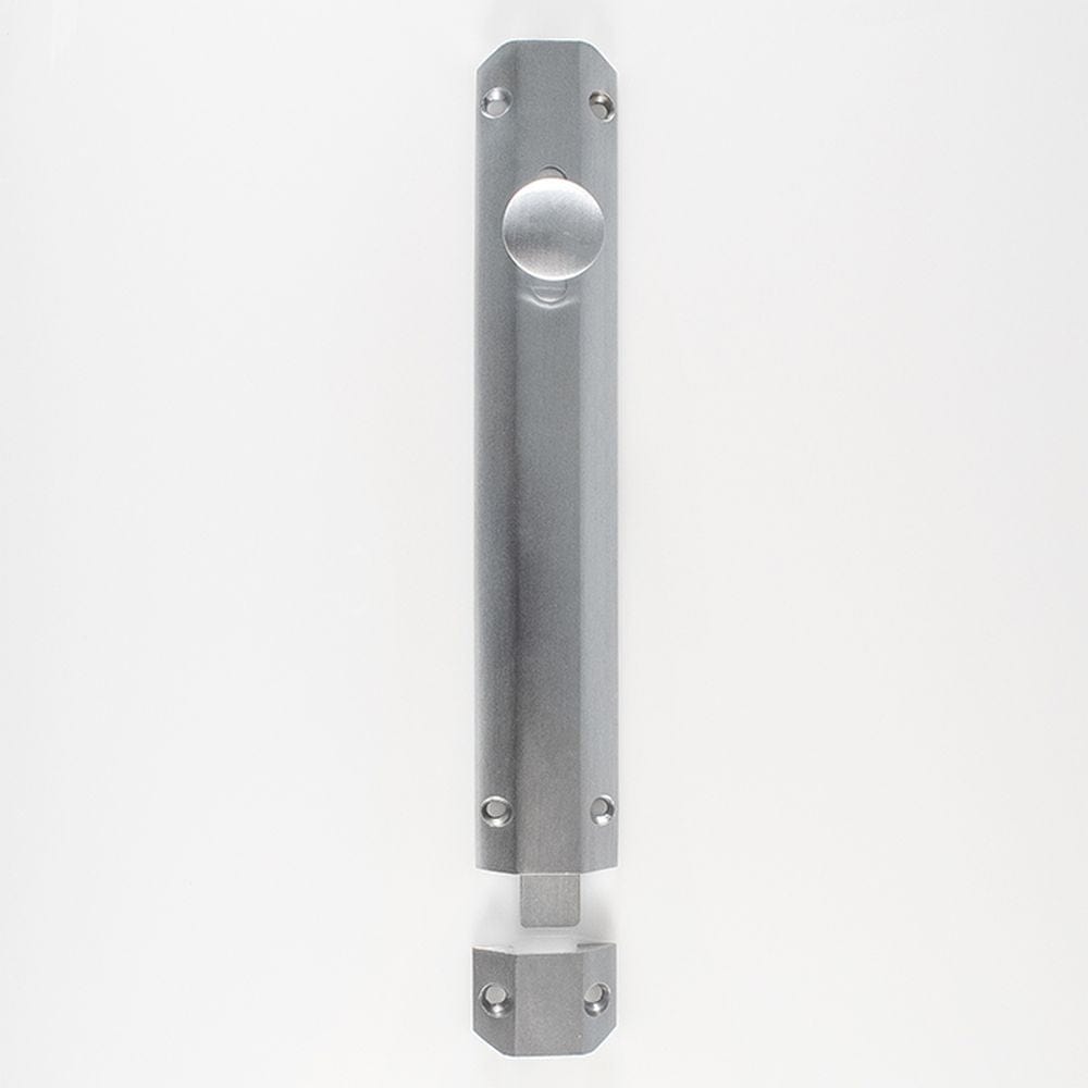 Carlisle Brass Accessories Satin Chrome / Straight Surface Bolts / 200mm / 8" Carlisle Brass - Surface Bolt 203mm - Satin Chrome