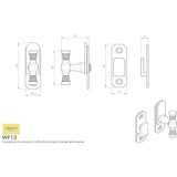 Carlisle Brass Cabinet Hardware Polished Chrome / Cabinet Turn Catch Carlisle Brass - T-Handle Fastener - Polished Chrome