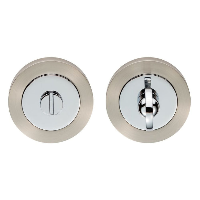 Carlisle Brass Door Furniture Satin Nickel/Polished Chrome / No Carlisle Brass - Thumb Turn & Release - Satin Nickel / Polished Chrome