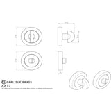 Carlisle Brass Door Furniture Polished Brass / No Carlisle Brass - Turn and Release - Polished Brass