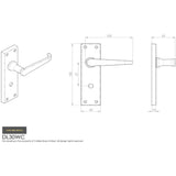 Carlisle Brass Door Furniture Polished Chrome / Bathroom Lock Handles Carlisle Brass - Victorian Ascot Lever on WC Backplate - Polished Chrome