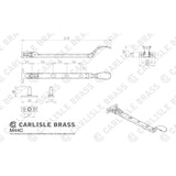 Carlisle Brass Window Furniture Satin Chrome / 8"/200mm Carlisle Brass - Victorian Casement Stay 202mm - Satin Chrome