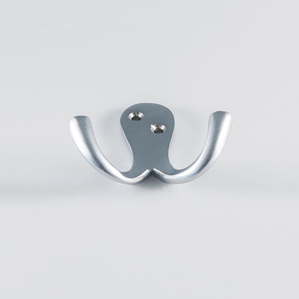 Carlisle Brass Accessories Satin Chrome / Double Coat Hooks Carlisle Brass - Victorian Double Robe Hook - Satin Chrome