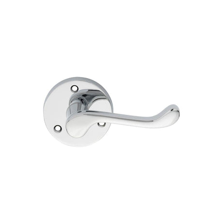 Carlisle Brass Door Furniture Polished Chrome / Round Rose Carlisle Brass - Victorian Scroll Lever on Round Rose - Polished Chrome