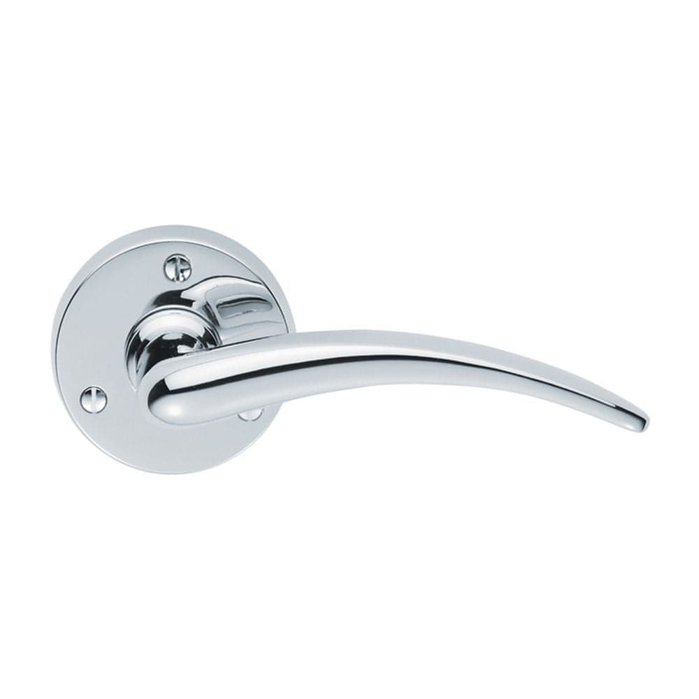 Carlisle Brass Door Furniture Polished Chrome / Round Rose Carlisle Brass - Victorian Wing Lever on Round Rose - Polished Chrome