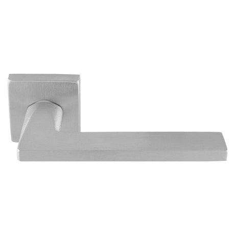 Carlisle Brass Door Furniture Satin Chrome / Square Rose Carlisle Brass - Volta Lever On Concealed Fix Push-On Square Rose - Satin Chrome
