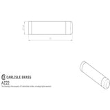 Carlisle Brass Door Furniture Satin Chrome / Projection Door Stop Carlisle Brass - Wall Mounted Cylinder Door Stop - Satin Chrome