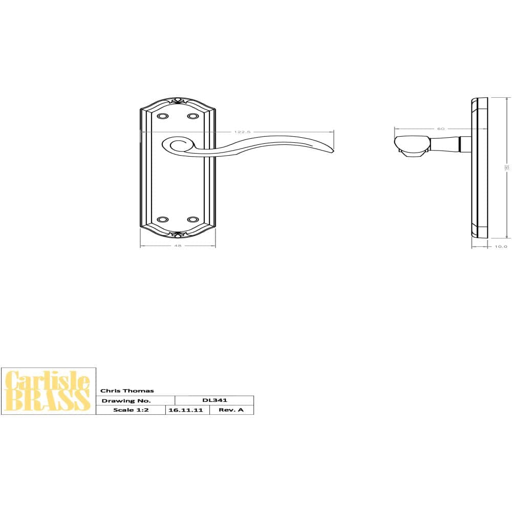 Carlisle Brass Door Furniture Florentine Bronze / Latch Handles Carlisle Brass - Wentworth Lever on Latch Backplate - Florentine Bronze