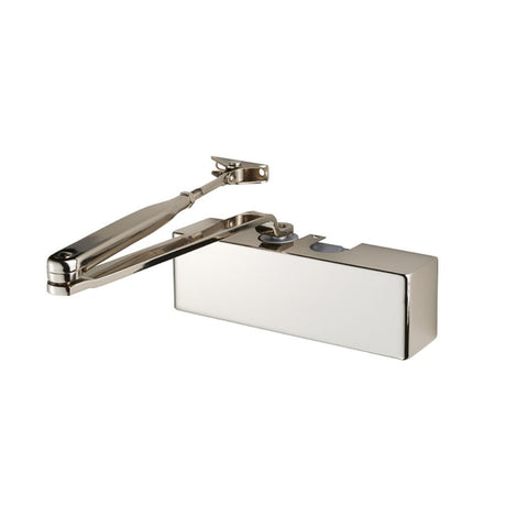 This is an image of a Eurospec - Overhead Door Closer En2-4 C/W Bc Fig 6 Bracket Full Cover And Armset that is availble to order from Trade Door Handles in Kendal.
