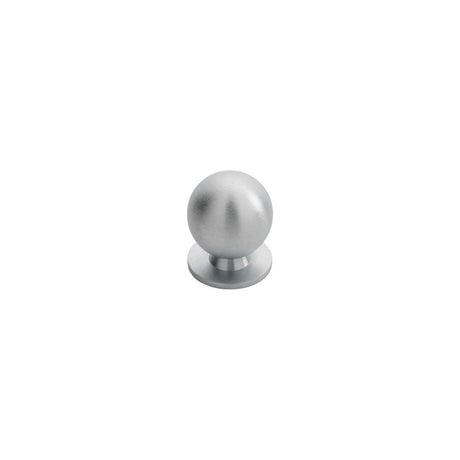 This is an image of a FTD - Ball Knob Satin Chrome 25mm - Satin Chrome that is availble to order from Trade Door Handles in Kendal.