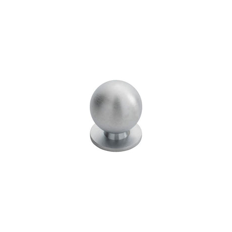 This is an image of a FTD - Ball Knob Satin Chrome 30mm - Satin Chrome that is availble to order from Trade Door Handles in Kendal.