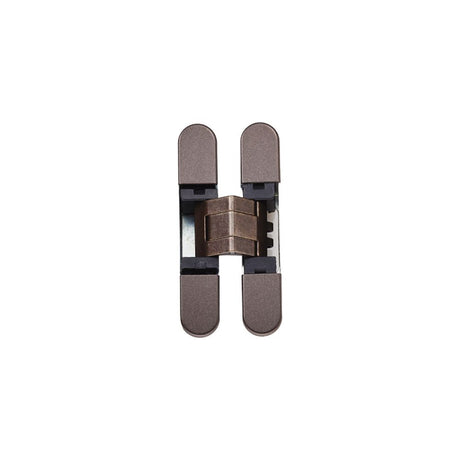 This is an image of a Eurospec - Ceam 3d Concealed Hinge 929 - Matt Bronze that is availble to order from Trade Door Handles in Kendal.