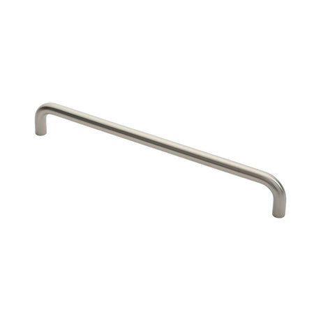 This is an image of a Eurospec - 19mm D Pull Handle 425mm Centres - Satin Stainless Steel that is availble to order from Trade Door Handles in Kendal.