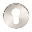 This is an image of a Eurospec - Euro Escutcheon - Satin Stainless Steel that is availble to order from Trade Door Handles in Kendal.