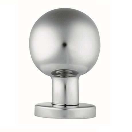 This is an image of a Eurospec - Mortice Knob on Sprung Round Rose - Satin Stainless Steel that is availble to order from Trade Door Handles in Kendal.