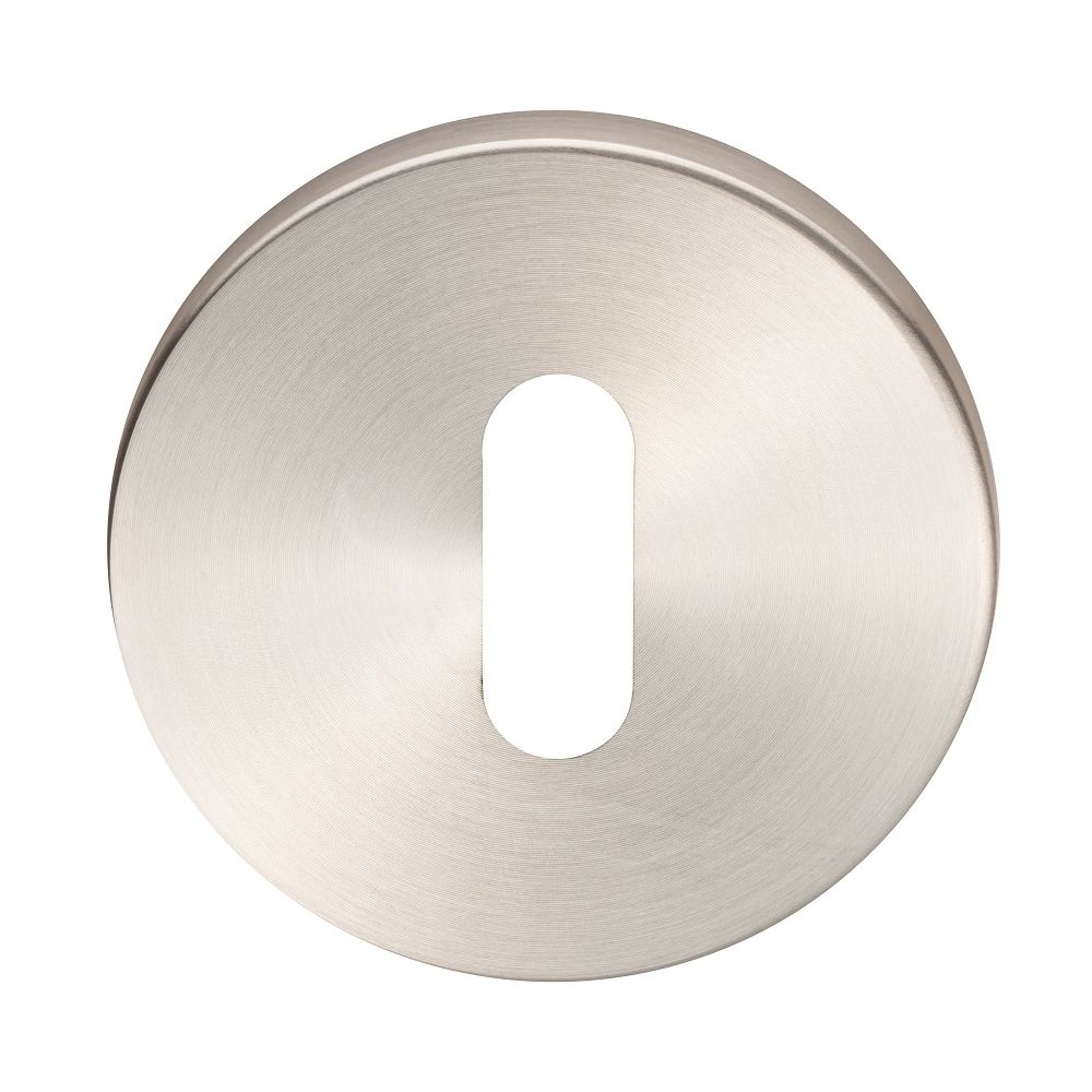 This is an image of a Eurospec - Standard Profile Escutcheon - Satin Stainless Steel that is availble to order from Trade Door Handles in Kendal.