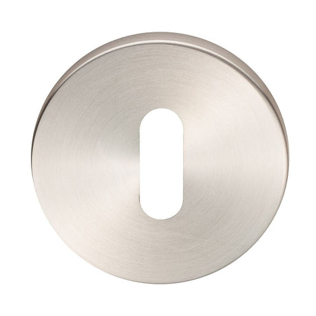 This is an image of a Eurospec - Standard Profile Escutcheon - Satin Stainless Steel that is availble to order from Trade Door Handles in Kendal.