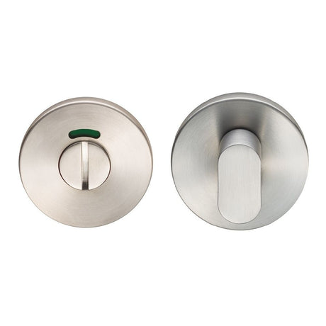 This is an image of a Eurospec - Thumbturn and Release 6mm Rose - Satin Stainless Steel that is availble to order from Trade Door Handles in Kendal.