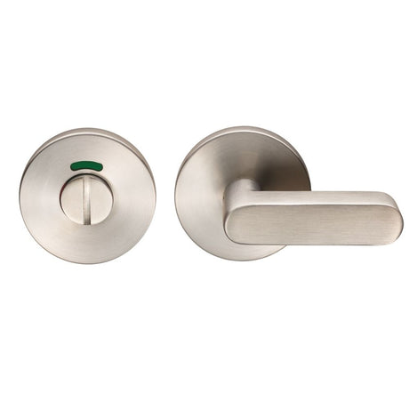 This is an image of a Eurospec - Large WC Thumbturn & Release - Satin Stainless Steel that is availble to order from Trade Door Handles in Kendal.