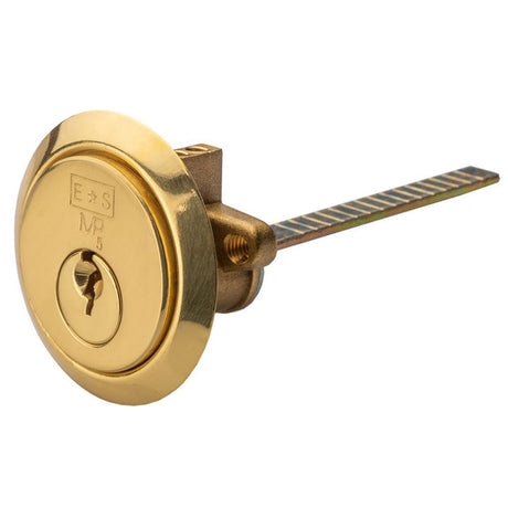 This is an image of a Carlisle Brass - Standard Rim Cylinder - Polished Brass  that is availble to order from Trade Door Handles in Kendal.